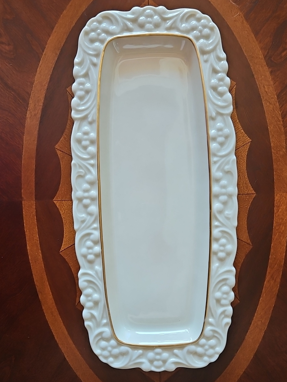 VTG Lenox Greenwich Ivory Mint Tray Fine China 24K Gold Trim